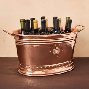 Refroidisseur à vin de luxe en métal à double paroi avec finition argentée vintage pour refroidir les bouteilles par Wonder Overseas - Product Image 2