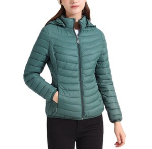 Veste matelassée à capuche pour femme de qualité supérieure OEM, imperméable, écologique, couleur unie, manches longues, fermeture éclair, chaude pour l'hiver - Product Image 4