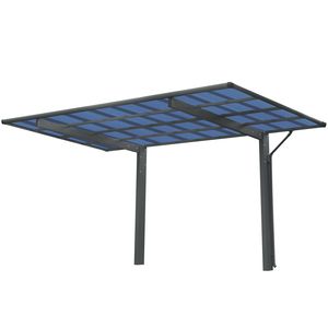 Carport extérieur en aluminium avec cadre métallique 17.44FT * 9FT * 11FT Panneaux simples en polycarbonate pour voitures camions Carport Garage - Product Image 4