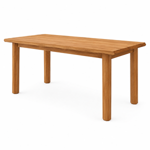 Mesa de Comedor Rectangular Minimalista de Teca con Patas Cónicas, Diseño Escandinavo, Duradera, Ecológica, Impermeable, Moderna y Estable para el Hogar - Product Image 3