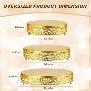 Elegante Soporte Redondo para Pasteles, Ideal para Panaderías y Uso Doméstico, Perfecto para Exhibir Pasteles en Fiestas y Bodas - Product Image 6