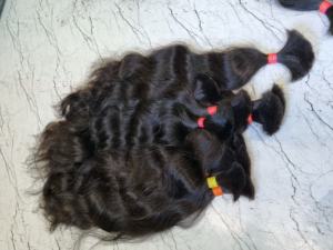 Extensions de cheveux humains vierges indiens bruts alignés sur les cuticules, couleur noir naturel, pour usage en salon - Product Image 2