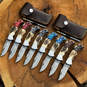 Excelente Cuchillo Plegable de Alta Gama con Diseño Nuevo y Funda de Cuero para Uso Táctico y al Aire Libre - Product Image 1