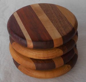 Wholesale Wooden Coasters for <b>Drinks</b> Handmade Tabletop Protective Mats for Coffee Cups Tea Mugs Glasses Restaurant Bar Kitchen - Product Image 5