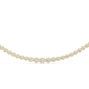 Collar de cadena tipo tenis clásico de oro blanco de 18 quilates con baño de rodio, 11 quilates, adornado con diamantes de laboratorio con corte certificado, ideal para fiestas y bodas. - Product Image 6