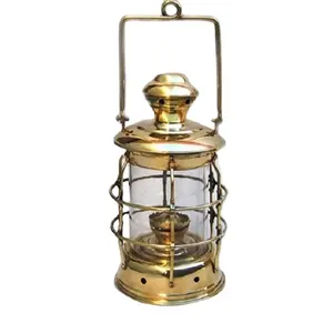 Lâmpada para navio de carga náutica, estilo antigo dourado, lâmpadas decorativas com óleo de bronze