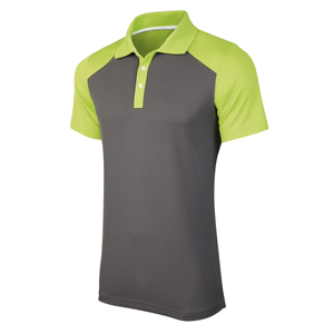 Polo de manga corta para hombre, gris y morado, con bloques de color, tejido, de secado rápido, estilo casual - Product Image 3
