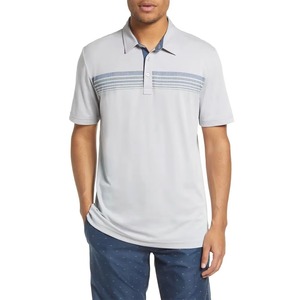 T-shirt d'été à manches courtes pour homme, décontracté, imprimé, couleur unie, grande taille, avec logo brodé, pour le golf, 100 % coton, avec poche - Product Image 5