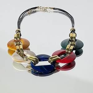 Collier en résine tendance, fabrication artisanale d'Inde, pour femmes et jeunes filles, couleurs attrayantes, vente chaude - Product Image 1