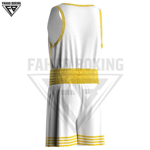 Conjunto de entrenamiento de boxeo transpirable que absorbe la humedad, camiseta sin mangas ligera para hombre y pantalones cortos de boxeo flexibles con aberturas laterales - Product Image 5