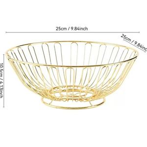 Panier à fruits décoratif en métal de qualité supérieure pour comptoir de cuisine, support à fruits en fil de fer robuste pour pommes - Product Image 1