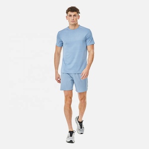 Conjunto de Camiseta y Pantalones Cortos de Algodón para Hombre, Ropa Deportiva Transpirable de Punto, Atuendo Informal de Verano, Conjunto de Verano con Logotipo Personalizado para Hombre - Product Image 1