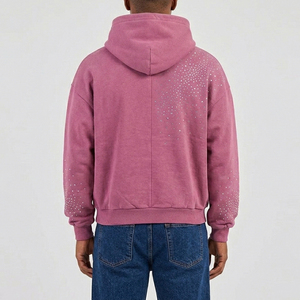 Men <b>Rhinestone</b> Fashion <b>Hoodie</b> Hooded Sweatshirt Casual Winter Warm Everyday Wear <b>Rhinestone</b> <b>Hoodie</b> For Men - Product Image 2