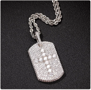 Iced Out Cross <b>Dog</b> <b>Tag</b> Pendant Gold Plated With Wings Moissanite Diamonds Iced Out Jewelry Charm Luxury Wholesale Pendant - Product Image 3