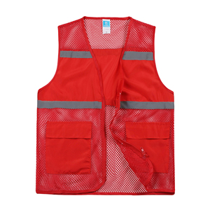 เสื้อกั๊กนิรภัยตาข่ายสีดำคุณภาพสูง PUFFIN SPORTS แบบ OEM สั่งทำได้ ขายส่ง พร้อมแถบสะท้อนแสงและกระเป๋าสำหรับชุดทำงาน - Product Image 4