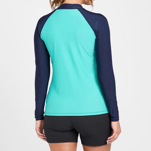 Rashguard à manches longues pour femmes |   Maillots de bain pour femmes, t-shirts de compression de yoga à col rond, rashguards pour adultes et jeunes filles - Product Image 1
