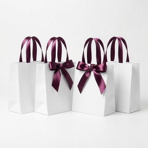 12mm 100% Polyester Deep Plum Dark Purple Single Face Satin Ribbon 10 Rolls X 8 Meter Shrink-Resistant Spa Gift <b>Boxes</b> Wholesale - Product Image 4