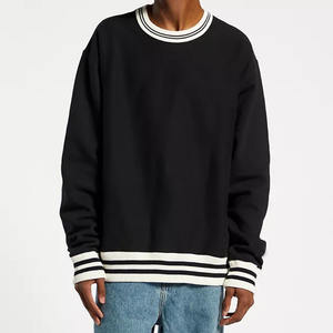 Sweat-shirt col rond personnalisé en gros, basique, épais, vierge, en molleton de coton, pour homme, coupe oversize - Product Image 1