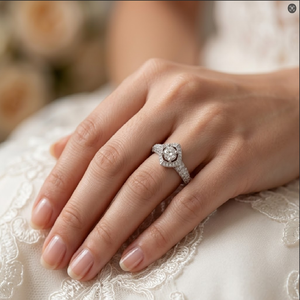 KOK Creative Manufacturer Wholesale Price Fine Jewellery 18K Solid White Gold Natural Diamond Semi Mounting Engagement Ring - Product Image 2