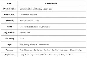 Sofá Moderno de Cuero Genuino de 2 Plazas, Tapizado, para Sala de Estar, Apartamento, Hotel, Muebles para Sala de Estar - Product Image 4