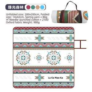Blue Enchantress Outdoor Picnic <b>Blanket</b> 150x200cm Waterproof Foldable Oxford Fabric Portable <b>Beach</b> Mat for 1-2 Person - Product Image 3