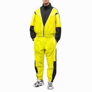 Survêtement coupe-vent premium pour homme, fermeture éclair intégrale, col montant, coupe sportive, ajustement régulier, polyester léger, idéal pour le printemps, avec poches latérales - Product Image 2