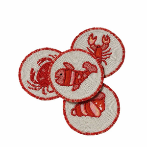 Ensemble de dessous-de-verre ronds faits à la main, écologiques, avec un motif d'abeille mignon, en tissu tissé rose doré moderne, FAIZA CRAFT FC-9472 - Product Image 4