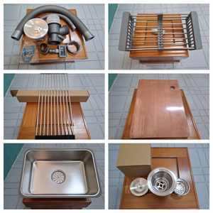 Évier de cuisine personnalisable en acier inoxydable à montage supérieur Cuvette unique Cuvette rectangulaire Caractéristique à un trou Robinet-Conception indépendante - Product Image 5