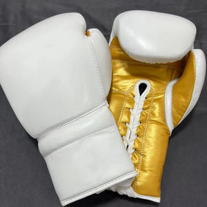 Gants de boxe à lacets personnalisés, gants de combat professionnels, gants de boxe en cuir pour l'entraînement, avec lacets au poignet - Product Image 5