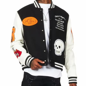 Chaqueta Varsity de Béisbol Premium, Superventas, OEM, Ropa Casual, Logotipo Personalizado, Chaqueta Moderna para Hombre, Chaquetas Bordadas de Alta Calidad - Product Image 3