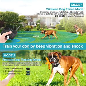 Sistema de Contención Inalámbrico 2 en 1 para Perros, Valla Eléctrica Impermeable con Descarga, Suministros de Entrenamiento para Mascotas de Tamaño Pequeño y Mediano - Product Image 2
