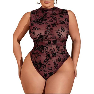 Solid Trader <b>Top</b> Quality Premium Grade Stretch <b>Mesh</b> Beautifully Crafted Slimming <b>Top</b> Elegant <b>Women</b> Body Suit - Product Image 1