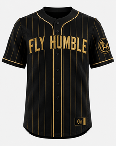 Camiseta de Béisbol Fly Humble para Hombre, Blanca con Rayas Finas, Manga Larga, Cuello en V, Cierre de Botones, Transpirable, Antibacteriana, 220g Poliéster - Product Image 5