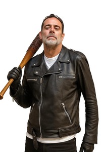 Jaket Kulit Negan Walking Dead Kostum Cosplay Biker Hitam Pria - Product Image 6
