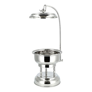 Magnifique réchaud à buffet en argent avec un support suspendu élancé et un bol poli pour un service de buffet élégant lors de mariages - Product Image 4