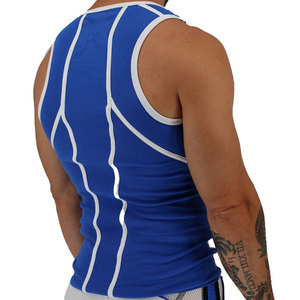 Camiseta sin mangas de baloncesto 100% algodón, deportiva, transpirable, 180 g/m², ligera, ideal para verano, anti-bolitas, para culturismo. - Product Image 3