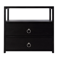 Mesita de Noche Moderna Minimalista de Madera de Caoba Marrón con Almacenamiento. Mesa de Noche de Madera Maciza Resistente para Dormitorio