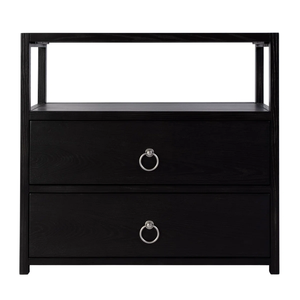 Modern <b>Minimalist</b> Nightstand in Black Color. Durable <b>Bedside</b> <b>Table</b> for Home Bedroom Furniture Apartment Hotel - Product Image 3