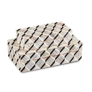 Elegantes Cajas de Joyería de Resina y Madera MDF para Mesa, con Superficie Lisa y Brillante y Múltiples Ranuras para Anillos, para un Almacenamiento Organizado - Product Image 1