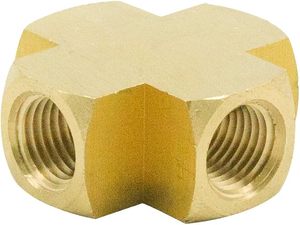 ข้อต่อทองเหลืองแบบกากบาท ขนาด 1/4" NPT เกลียวในเท่ากัน 4 ทาง ข้อต่อแบบตัวเมียทั้งหมด OEM ขึ้นรูปด้วยวิธีการตีขึ้นรูป รูปทรงหกเหลี่ยมต่ำ AOL-027 - Product Image 4