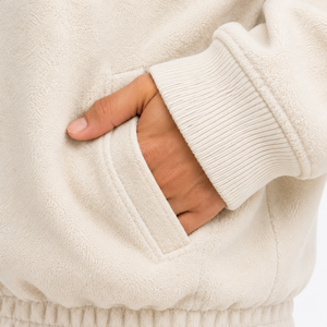 Custom <b>Mens</b> for <b>Sherpa</b> Fleece Breathable Full Zip Stand Collar Casual Winter Bomber <b>Jacket</b> Soft Warm Streetwear Outerwear - Product Image 5
