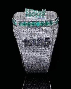 Luxury Moissanite Custom <b>Initial</b> <b>Ring</b> 925 Silver Green Letter Design Iced Out Hip Hop Statement Jewelry Gift for Men Women Elite - Product Image 5