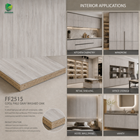 Panneau de particules MFC Jinbase FF2515 Argile Argentée 18mm E0, découpé sur mesure pour meubles modernes légers