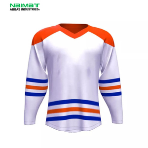 Fabricant de maillots de hockey sur glace à manches raglan rayées, vierges, pour personnalisation, vente en gros, fournisseur en volume - Product Image 1