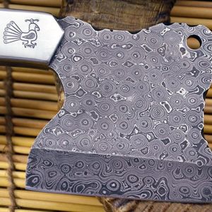 Cuchillo de Chef Profesional Multiusos de Acero Inoxidable con Mango de Cuero y Borde Dentado, Personalizable OEM para Uso en la Cocina - Product Image 2