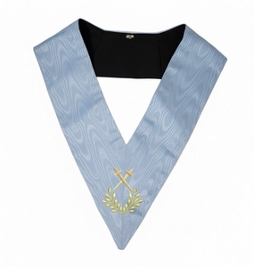 Collar de Maestro de Ceremonias. Seda Natural - Cierre de Gancho y Bucle Rectificado Scottish Rite (RSR) con Decoración de Cuentas en Forma de Triángulo - Product Image 5
