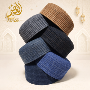 Gorro Kufi Bordado de Diseño de 6 Colores de Calidad Premium para Hombres, Ropa Musulmana, Gorro de Oración Islámico Ligero, Tela de Algodón - Product Image 2