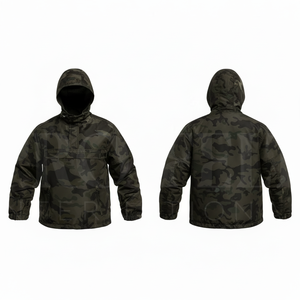 Soft Shell Custom Camouflage Design Hooded Windproof Protective Jacket Lightweight Outdoor Rainproof Protective <b>Coat</b> for Men - Product Image 2