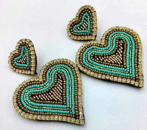 Joyería de moda duradera hecha a mano con cuentas bordadas de la mejor calidad, forma ovalada, por MULTI CRAFT - Product Image 6