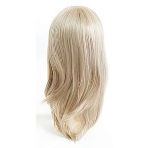 Perruque synthétique complète - Perruque droite à boucles en C, superposée, avec frange - Product Image 3